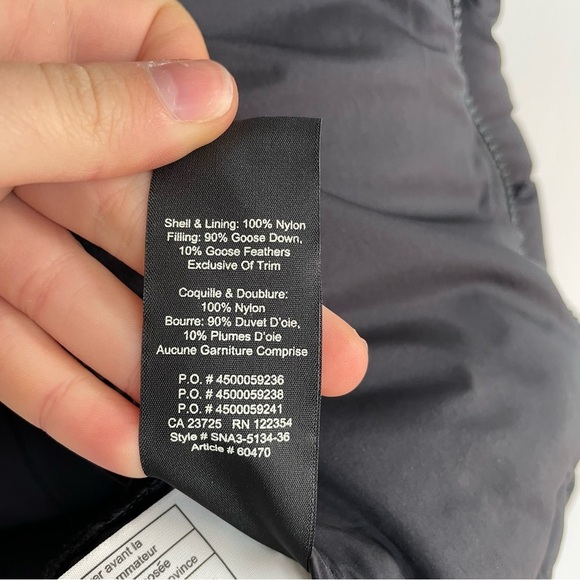 Tna Kanaka Black Puffer Jacket Hooded Zip Up Winter Coat Goose Down Feather S - Picture 11 of 11